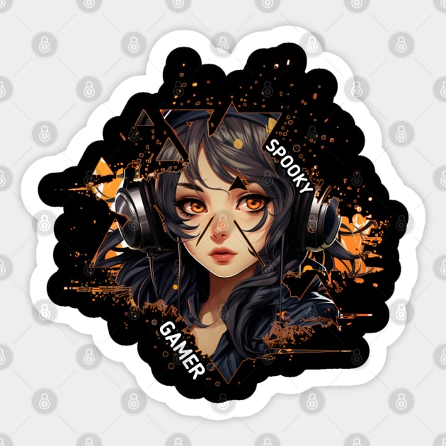 Spooky Gamer Girl Sticker by MaystarUniverse